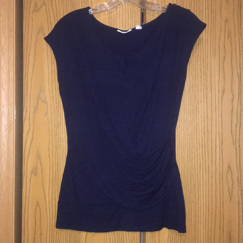 New York & Co Sleeveless Navy Top